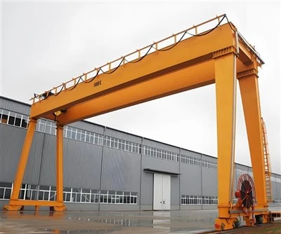 Cumas Luchtaithe 100T Bhíoma Dúbailte Crane Gantry Winch Ardaithe Tógáil Craein Girder Dúbailte
